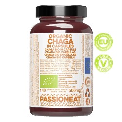 Chaga Inonotus obliquus fungo europeo Bio in capsule veg - 140 capsule da 500mg