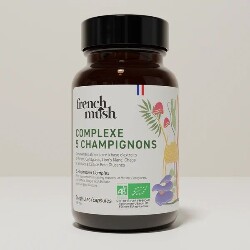 Complesso di 5 funghi Bio estratti a ultrasuoni con Hericum Chaga Reishi Cordyceps Shiitake - 56 capsule